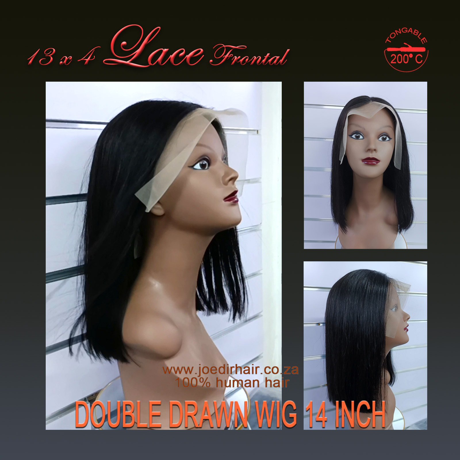 double drawn wig 14 inch